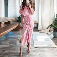 Zenieth | Damen Stilvolles Kleid – Rosa