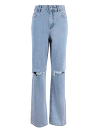 Thea -  Stylische Baggy Jeans für Frauen – Blau