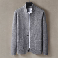 Nandor – Strickjacke Mit Fronttasche – Grau
