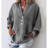 Io | Bluse im Ibiza-Stil für Damen – Grau