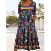 Henrietta | Damen Böhmisch Kleid – Schwarz