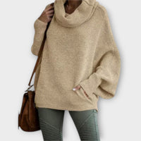 Lea | Eleganter Strickpullover für Damen in Schildpatt – Aprikose
