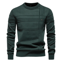 Burkhard | Stilvoller Herrenpullover mit Rautendesign – Grün