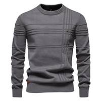 Maziarz - Eleganter Pullover Mit Karomuster – Grau