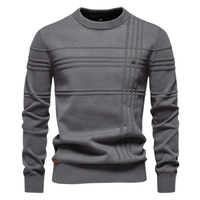 Burkhard | Stilvoller Herrenpullover mit Rautendesign – Grau