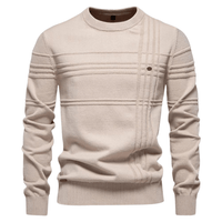 Burkhard | Stilvoller Herrenpullover mit Rautendesign – Beige