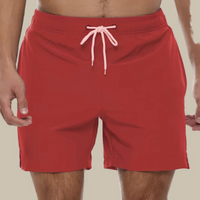 Schnelltrocknende Badeshorts Für Herren | Sommer – Rot 2