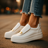 Clara | Elegante Plateau-Loafer zeitlos – Weiß