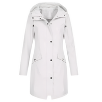 Ingrid | Trenchcoat mit Kapuze – Weiß