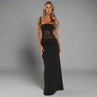 Swantje | Komplimente-Maxikleid mit Charme – Schwarz