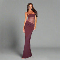 Swantje | Komplimente-Maxikleid mit Charme – Weinrot