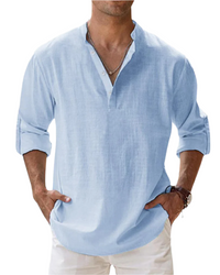 Fiorenzo Cotton Shirt – Hellblau