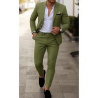 Herren Sommer 2-Teiliger Hochzeitsgast Anzug | Blazer und Hose – Grün