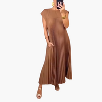 Theresa | Zeitloses und komfortables Kleid – Braun