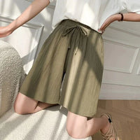 Greta | Weite Leinenhose – Olivgrün