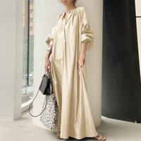 Regine | Mode Maxikleid für Damen – Khaki