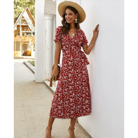 Mathyli | Damen Sommerkleid – Rot