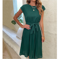 Siari | Damen Elegantes Maxikleid – Grün