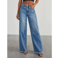 Eirlys | Weite Damenhose Mit Hoher Taille – Blau