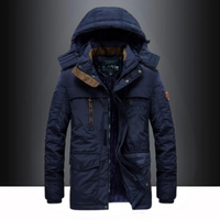 Warmer Winterparka für Herren | Lang – Dunkelblau