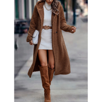 Damen Klassischer Winter Mantel | Warme – Braun 1