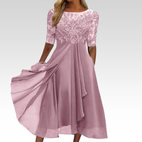 Margherita | Elegantes Spitzenkleid – Rosa