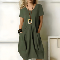 Lina | Zeitloses, figurschmeichelndes Komfortkleid – Grün