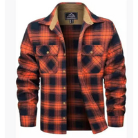 Herren Langarm Hemd | Kariert – Orange
