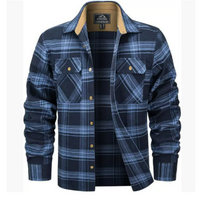 Herren Langarm Hemd | Kariert – Blau
