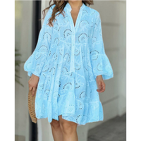 Ember | Damen Fließendes Sommerkleid – Blau