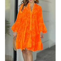 Ember | Damen Fließendes Sommerkleid – Orange