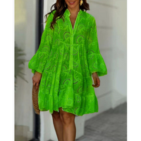 Ember | Damen Fließendes Sommerkleid – Grün