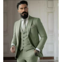 Herren 3-teilig Elegant Hochzeitsgast Anzug Set | Formell – Grün 2