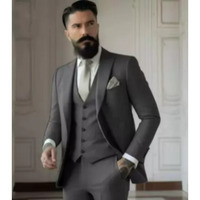 Herren 3-teilig Elegant Hochzeitsgast Anzug Set | Formell – Grau