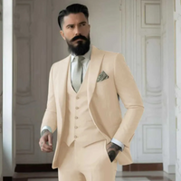 Herren 3-teilig Elegant Hochzeitsgast Anzug Set | Formell – Khaki