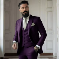 Herren 3-teilig Elegant Hochzeitsgast Anzug Set | Formell – Lila