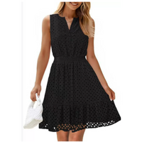 Mon | Damen Sommerkleid – Schwarz