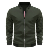 Herrenübergangsjacke mit Reißverschluss | Standardform – Grün