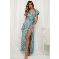 Uzza | Bequemes und elegantes Damenkleid – Blau 1