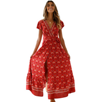 Uzza | Bequemes und elegantes Damenkleid – Rot