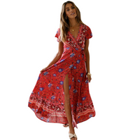 Uzza | Bequemes und elegantes Damenkleid – Rot 2