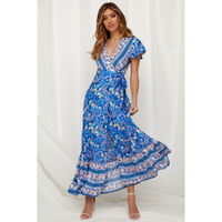 Uzza | Bequemes und elegantes Damenkleid – Blau 4