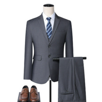 Zweiteiliger Formeller Hochzeitsgastanzug Für Herren | Trendy – Grau