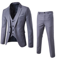 Herren Formell Klassisch Hochzeitsgast Anzug Set | 3-teilig – Dunkelgrau