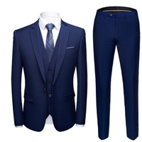 Herren Formell Klassisch Hochzeitsgast Anzug Set | 3-teilig – Marine