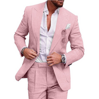 Eleganter Hochzeitsgastanzug Für Herren | Tailliert – Rosa