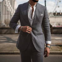Eleganter Hochzeitsgastanzug Für Herren | Tailliert – Grau