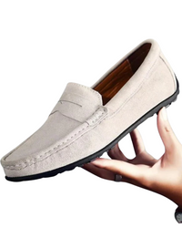 Klassische Wildleder Herren Loafers – Hellbraun