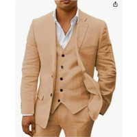 Herren Sommer Hochzeitsgast Anzug | Dreiteiliges – Beige