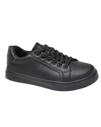 Lässige Lederschuhe – Schwarz